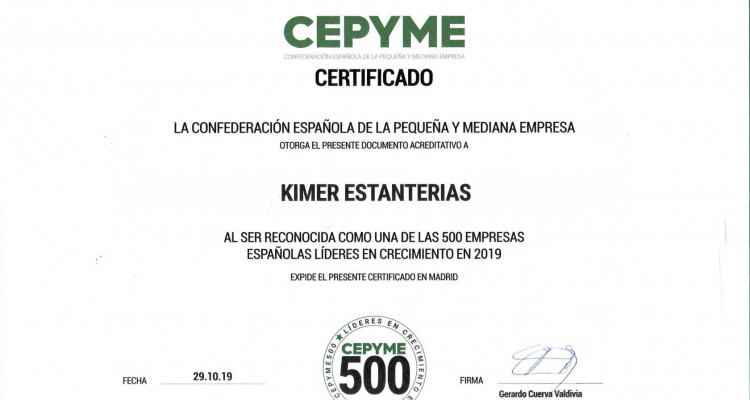 Kimer, certified as one of the 500 companies with more growth-News